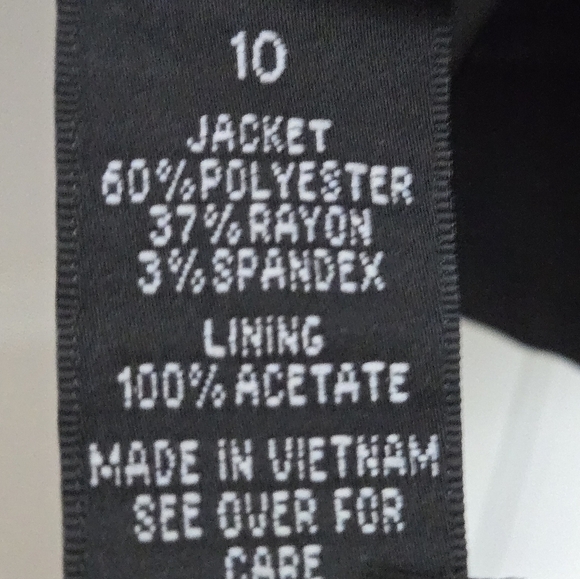 AB Studio Black Collared Lined Flare Bell Sleeve Button Down Pea Coat Size 10 - Picture 5 of 5